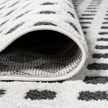 Rabat High-low Pile Mini-diamond Trellis Area Rug